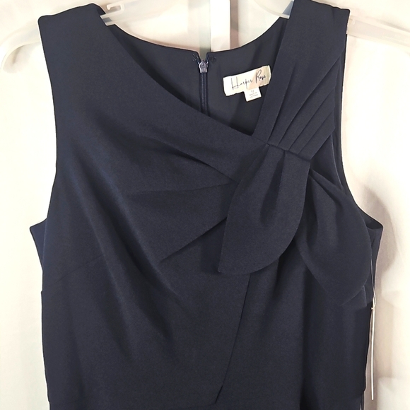 Harper Navy Blue Cowl Neck Sleeveless Midi Dress Size 12 NWT - Picture 4 of 7